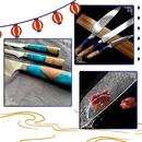 Facas japonesas da série Riviera Maya da Myvit, utensílios de cozinha com acabamento de alta qualidade e artesanato.