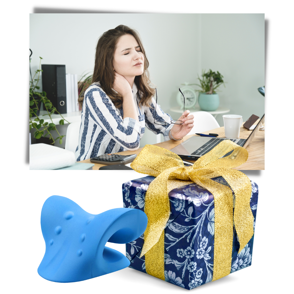 Almofada de alongamento para pescoço e ombros Yesfit, ajuda ao sono, com design ergonômico para relaxamento.