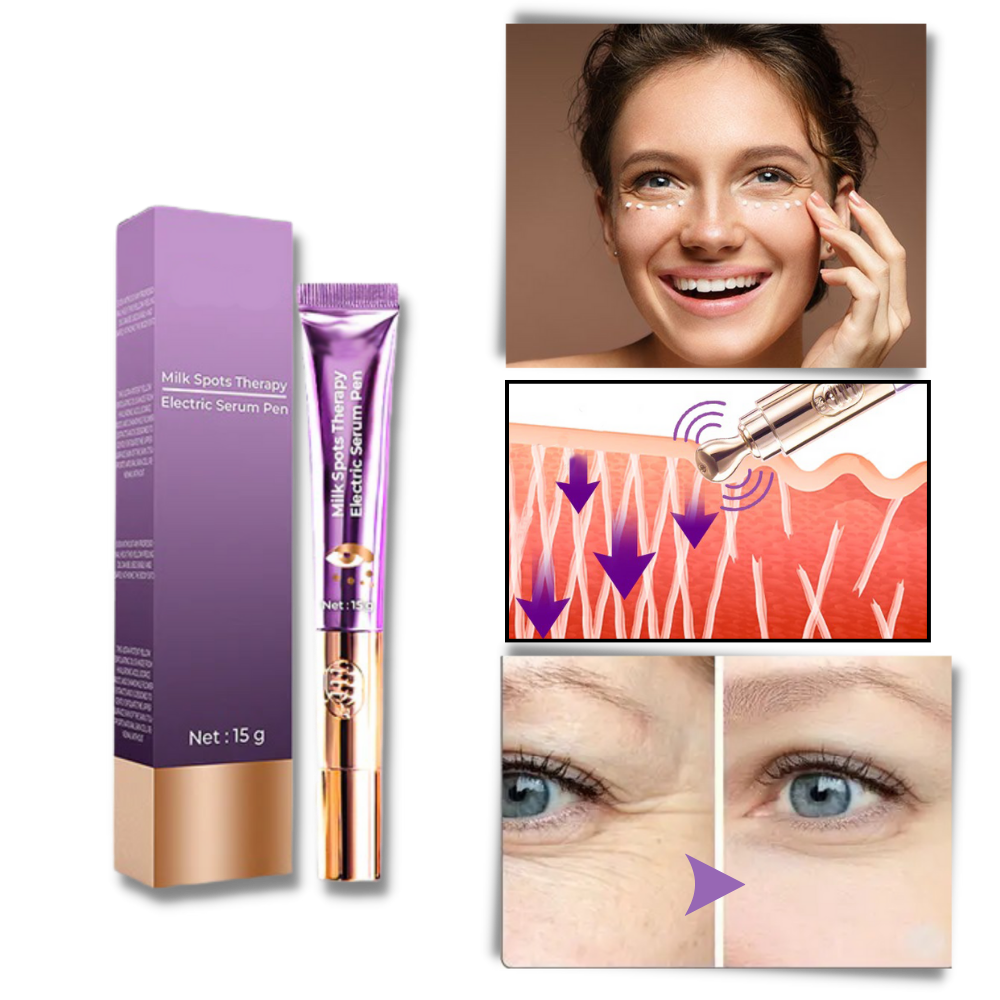 Creme vibrante reafirmante para os olhos da Yifudd, embalagem com textura cremosa e aplicação suave em pele ao redor dos olhos