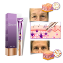 Creme vibrante reafirmante para os olhos da Yifudd, embalagem de cosméticos com textura suave e fórmula revitalizante.