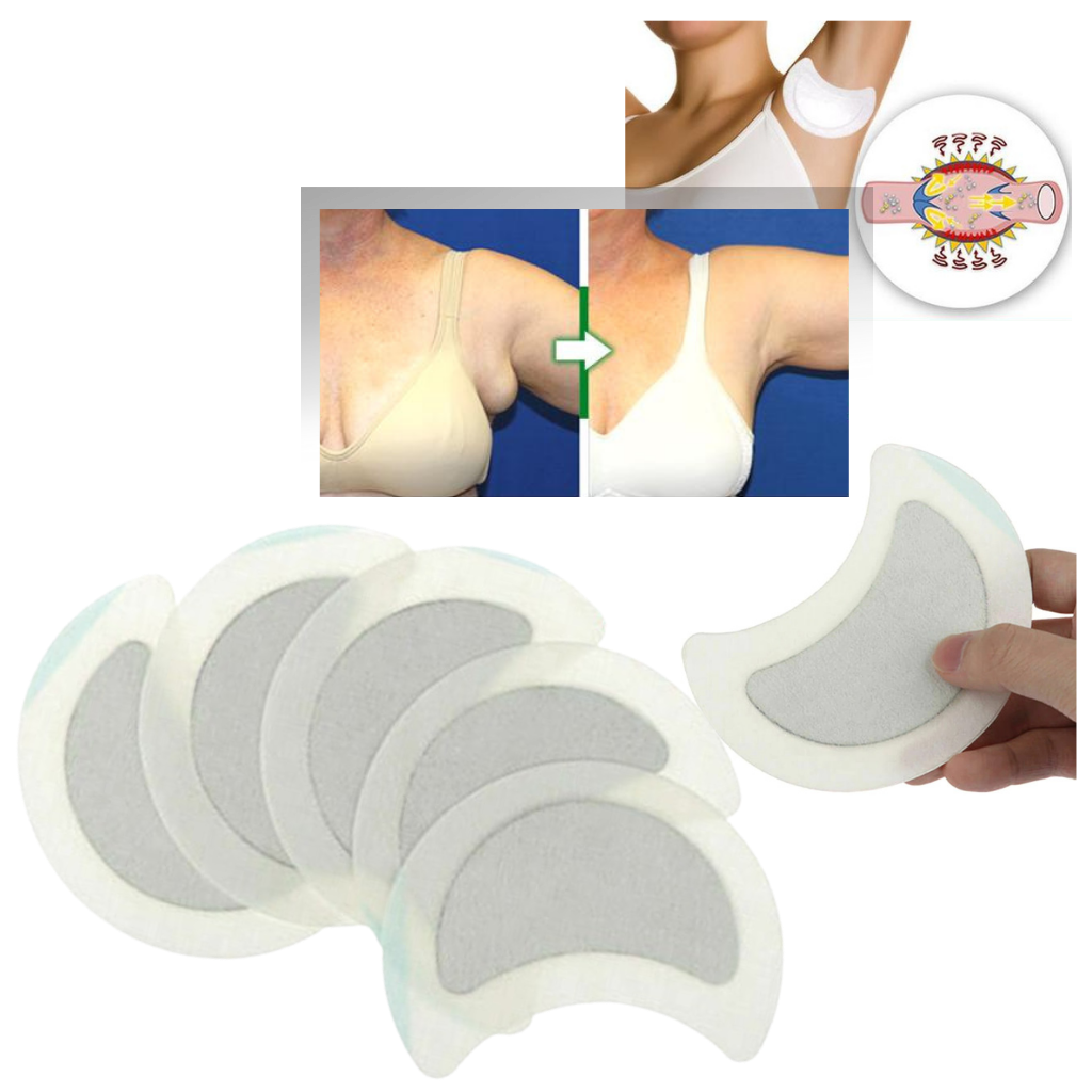 5 patches lymphatiques à base de plantes Ykohkofe pour réduire la transpiration, visibles en packaging naturel et pratique