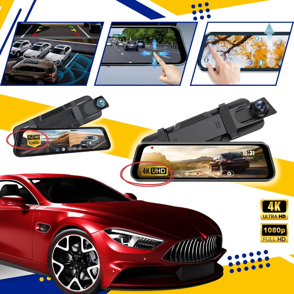 Câmera embarcada para carro Yks, resolução 1080p, sem cartão TF, eletrônica para veículos, vista frontal da câmera.
