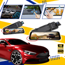 Câmera embarcada para carro Yks, resolução 1080p, sem cartão TF, eletrônica para veículos, vista frontal da câmera.