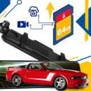 Câmera embarcada Yks para carro, gravação em 1080p, sem cartão TF, eletrônica para veículos, mostrada em disposição na imagem.