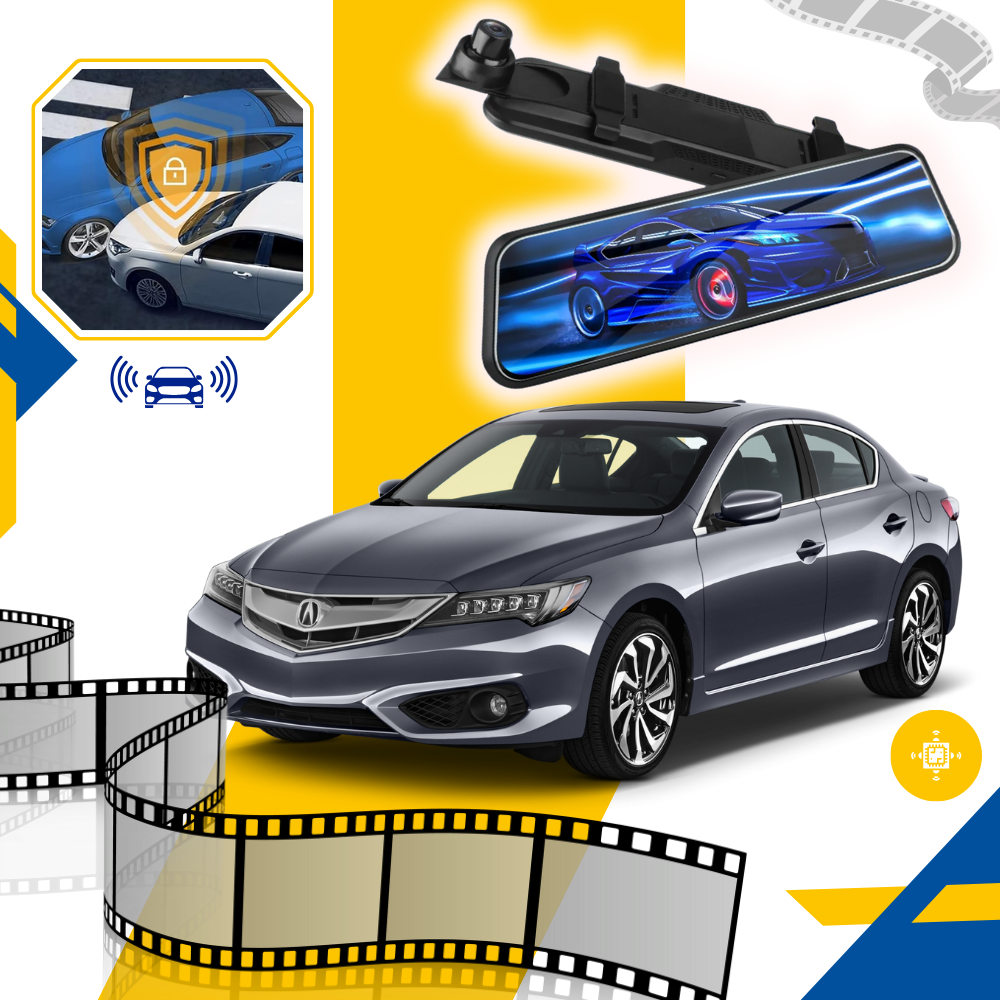 Câmera embarcada Yks para veículos, gravação em 1080p, sem cartão TF, dispositivo eletrônico para carros, imagem frontal.