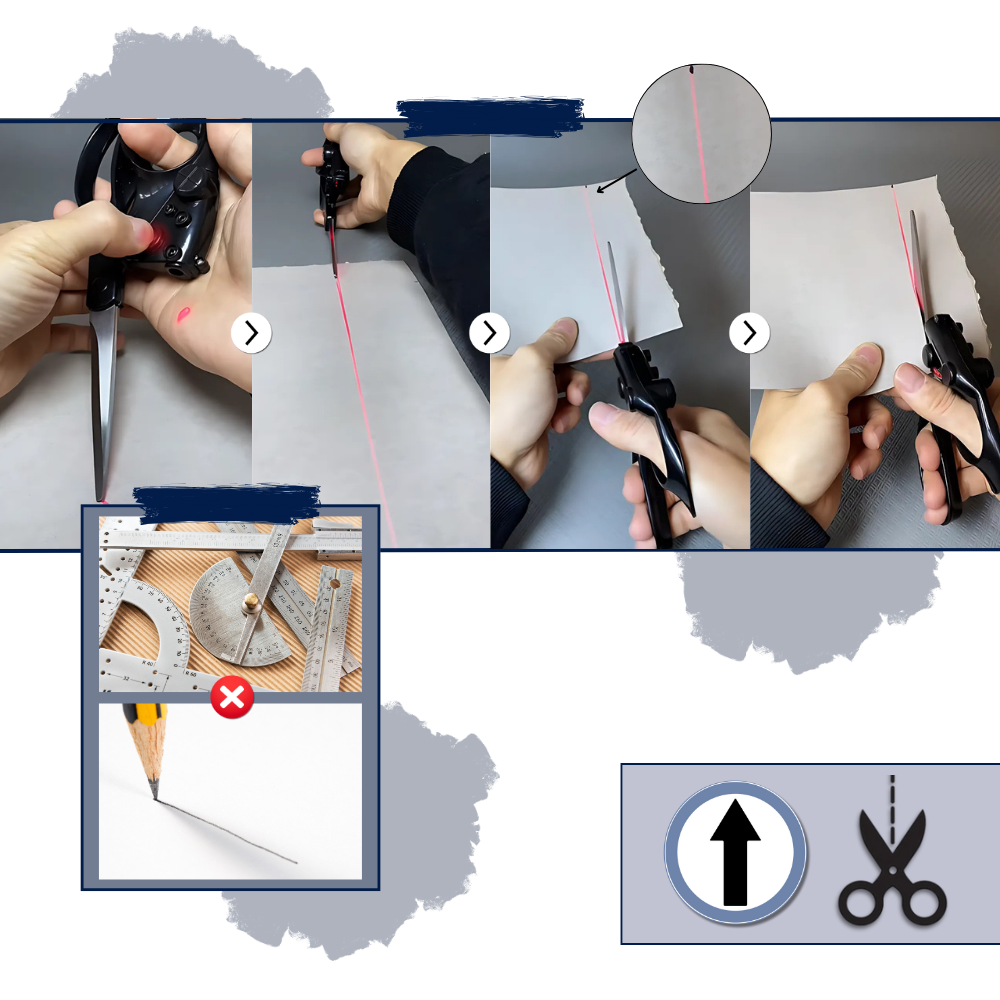 Corte preciso com os ciseaux a guidage laser da Yks para atividades de artesanato e projetos criativos.