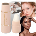 Kit de marqueurs e moldes para sobrancelhas Ymheart, com produtos de cosméticos em tons de cinza fumaça para definição perfeita
