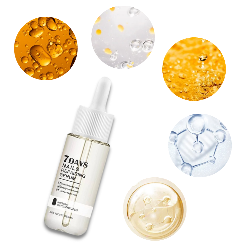 Sérum reparador para unhas Yohome, cosméticos, aplicação em unhas com resultado em 7 dias, frasco com sérum transparente