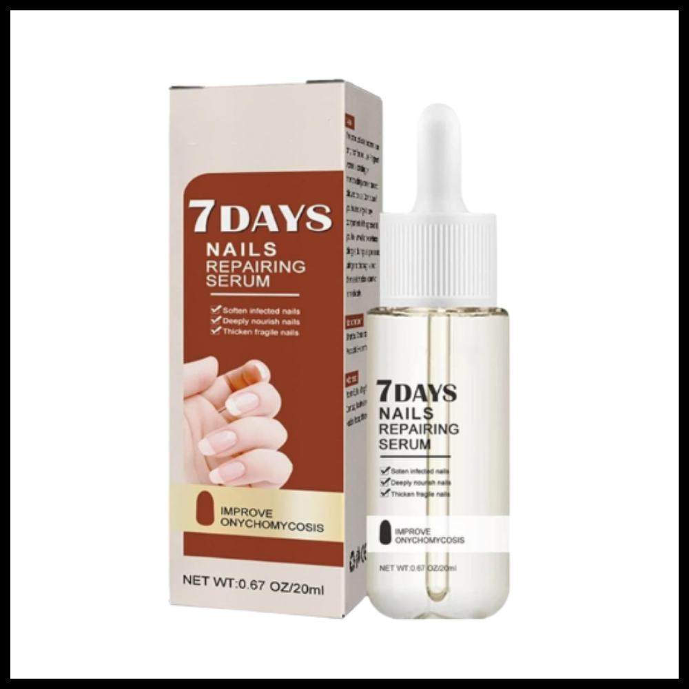 Sérum reparador para unhas Yohome, embalagem com frasco de vidro e conta-gotas, para fortalecimento em 7 dias