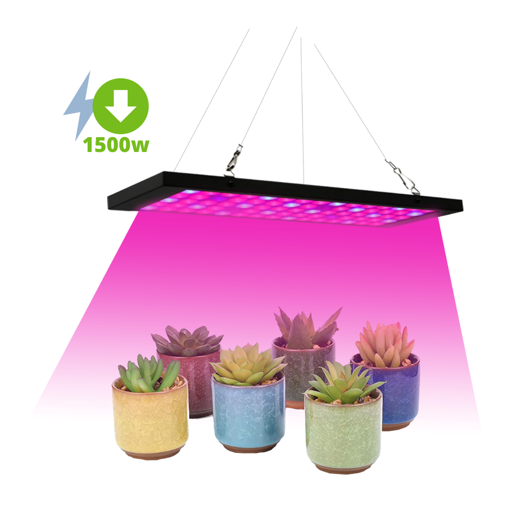 Lâmpada de cultivo LED suspensa de espectro completo para plantas de interior e exterior, marca Yohome, iluminação eficiente