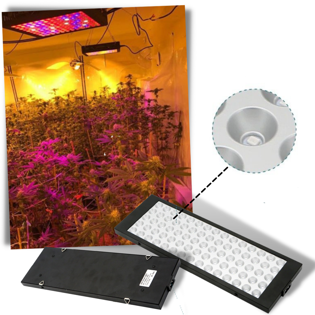 Lâmpada de cultivo LED suspensa de espectro completo para plantas de interior e exterior, marca Yohome, luz brilhante e eficiente