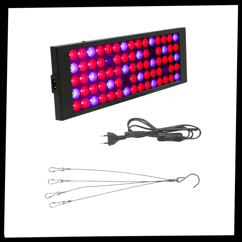 Lâmpada de cultivo LED suspensa de espectro completo para plantas de interior e exterior, marca Yohome.