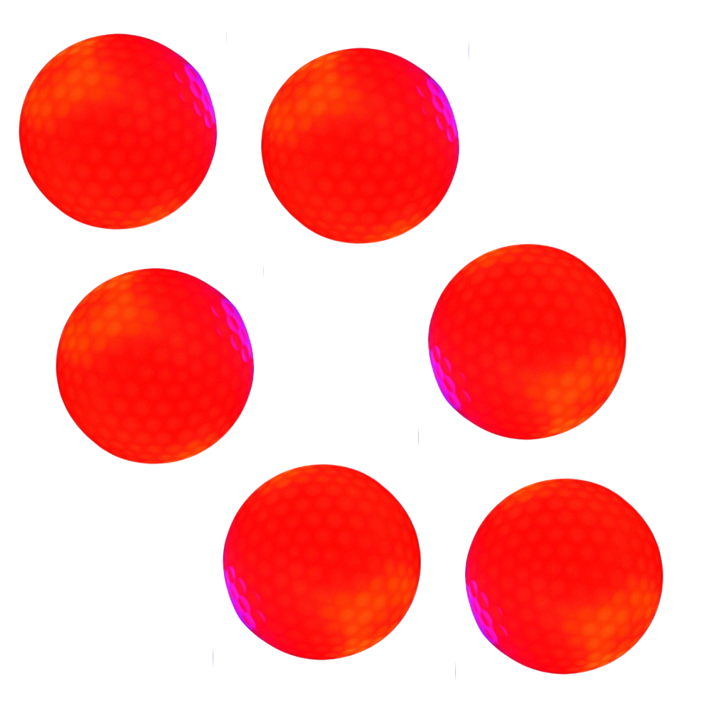 Conjunto de 6 bolas de golfe luminosas com LED da marca Yotijar, bolas brancas para jogo noturno ou com pouca luz.