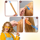 Conjunto de 12 bigoudis mágicos Younuo para cuidados capilares, 25 cm, usados para modelar cabelos com facilidade.