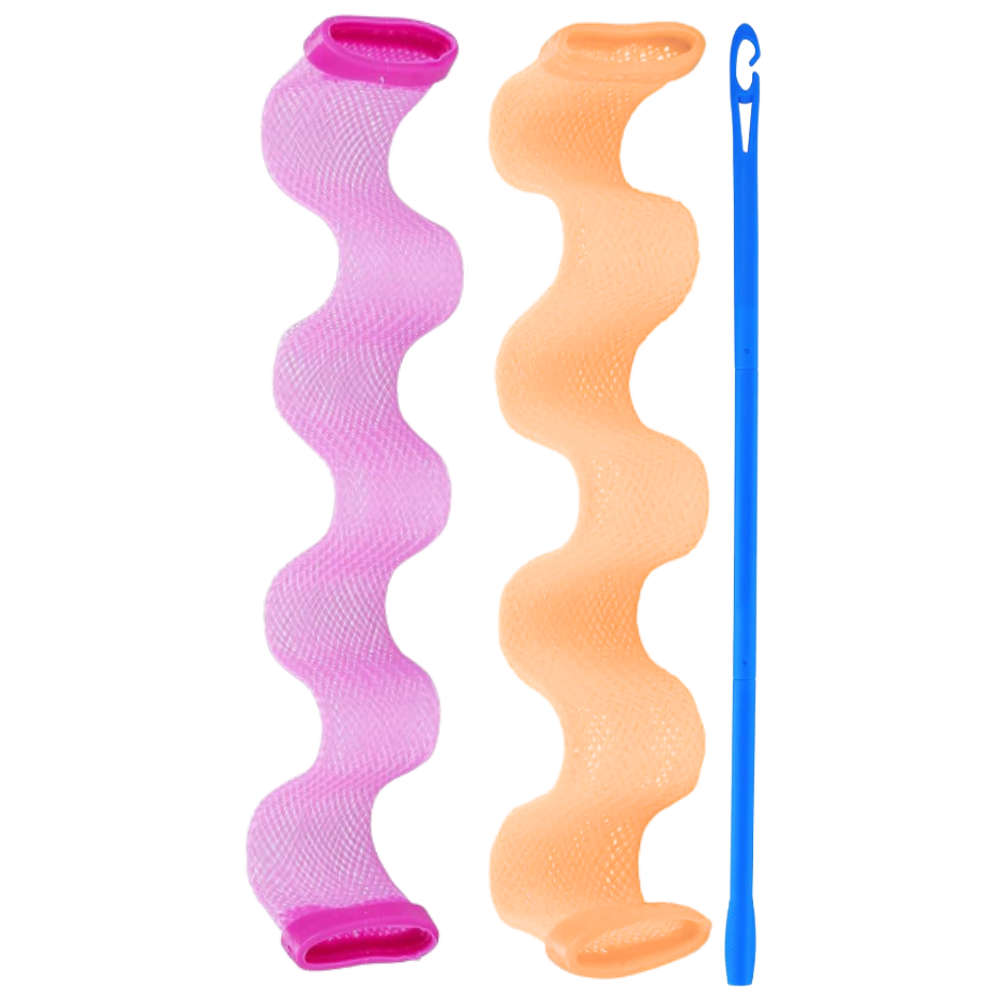 Bigoudis mágicos Younuo para cuidado dos cabelos, 12 peças de 25 cm, disponíveis na imagem.