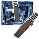 Briquet polyvalente a gás Yowell, preto e dourado, com acabamento elegante, ideal para acender fogo com facilidade