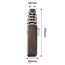 Briquet polyvalente a gás Yowell preto e dourado, fogo resistente e portátil para uso em várias ocasiões.