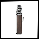 Briquet polyvalente a gás Yowell com acabamento preto e dourado, ideal para acender fogo em diversas situações.