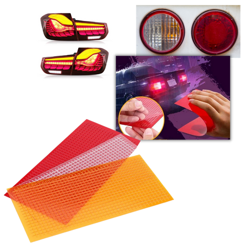 Conjunto de 3 películas de reparo para luz traseira de veículos, marca Yrtoes, para manutenção e decoração automotiva.
