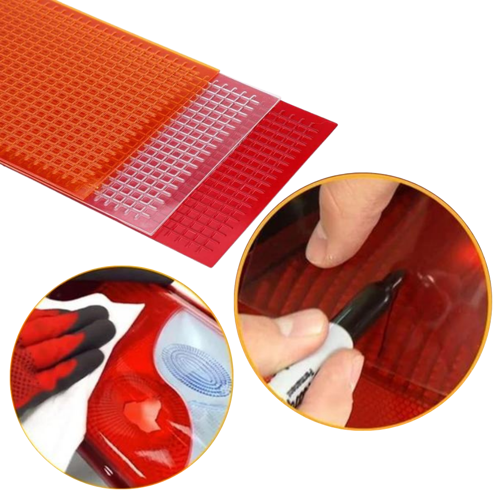 Conjunto de 3 filmes de reparo para faróis traseiros de veículos, marca Yrtoes, para manutenção e decoração automotiva