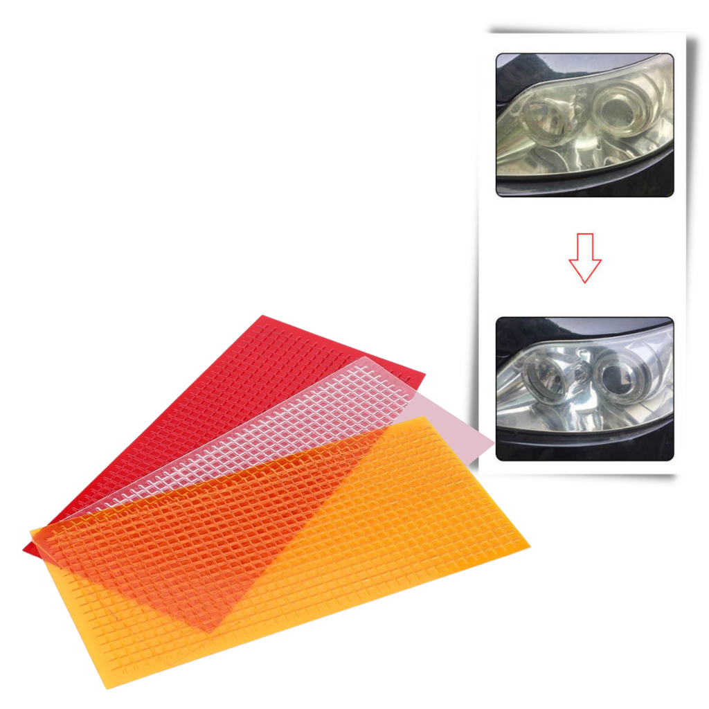 Conjunto de 3 peças de filme de reparo para faróis traseiros de veículos, marca Yrtoes, para manutenção e decoração automotiva.
