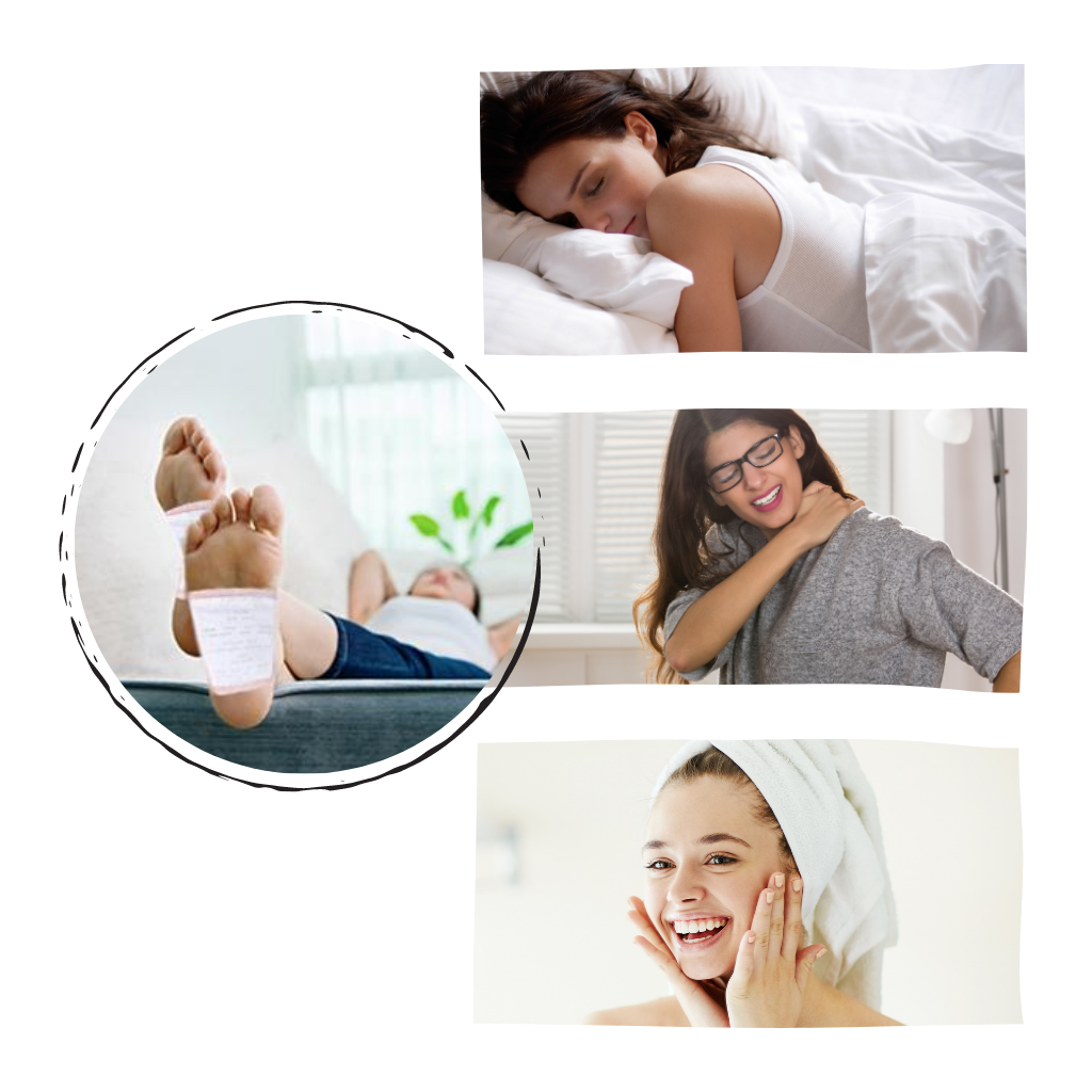 Patches naturais detoxifiantes para pés Yso, 20 unidades, com ingredientes naturais, aplicados na sola dos pés.