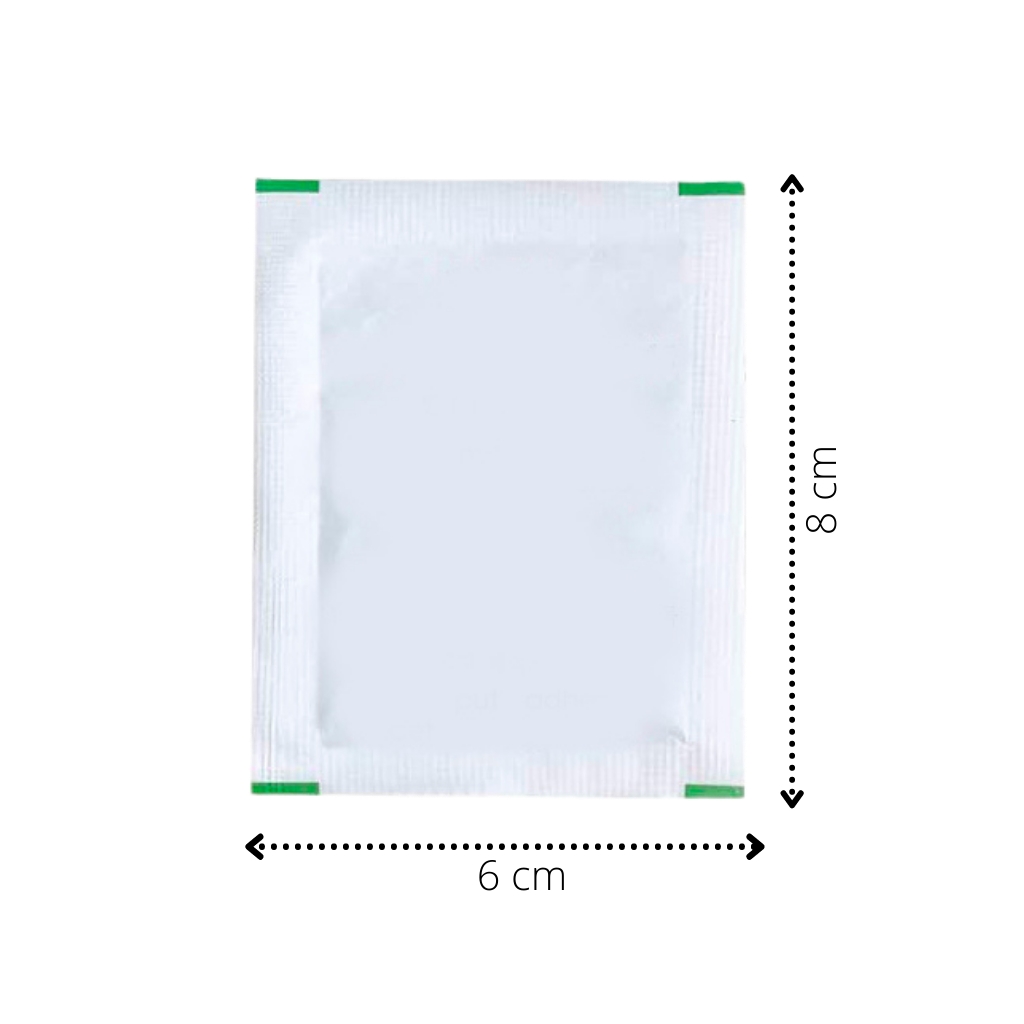 Pacotes de 20 patches naturais detox para pés da marca Yso, com design que mostra os patches aplicados na sola dos pés.