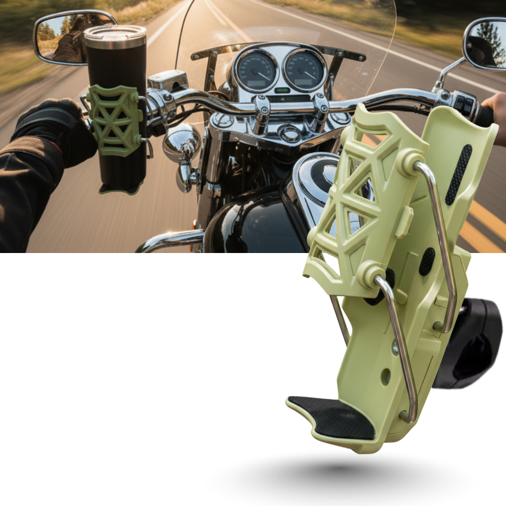 Porte-gobelet universal Yszodd para guidão de bicicleta e moto, peça de reposição em cor verde, compatível com veículos.