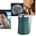 Rasoir elétrico portátil recarregável Yucurem para rasage e cuidados pessoais, com design compacto e verde.