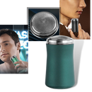 Rasoir elétrico portátil recarregável Yucurem para rasage e cuidados pessoais, com design compacto e verde.