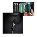 Rasoir elétrico portátil recarregável Yucurem para rasagem e cuidados pessoais, com design compacto e verde.