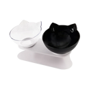 Gamela super elevadore para gatos Yugaoo, dupla, transparente, confortável e ideal para alimentação e hidratação felina.