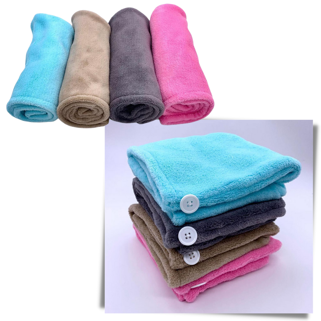 Toalha de cabelo rosa Yugaoo para secagem rápida, toalha de cuidado capilar para secar cabelos instantaneamente.