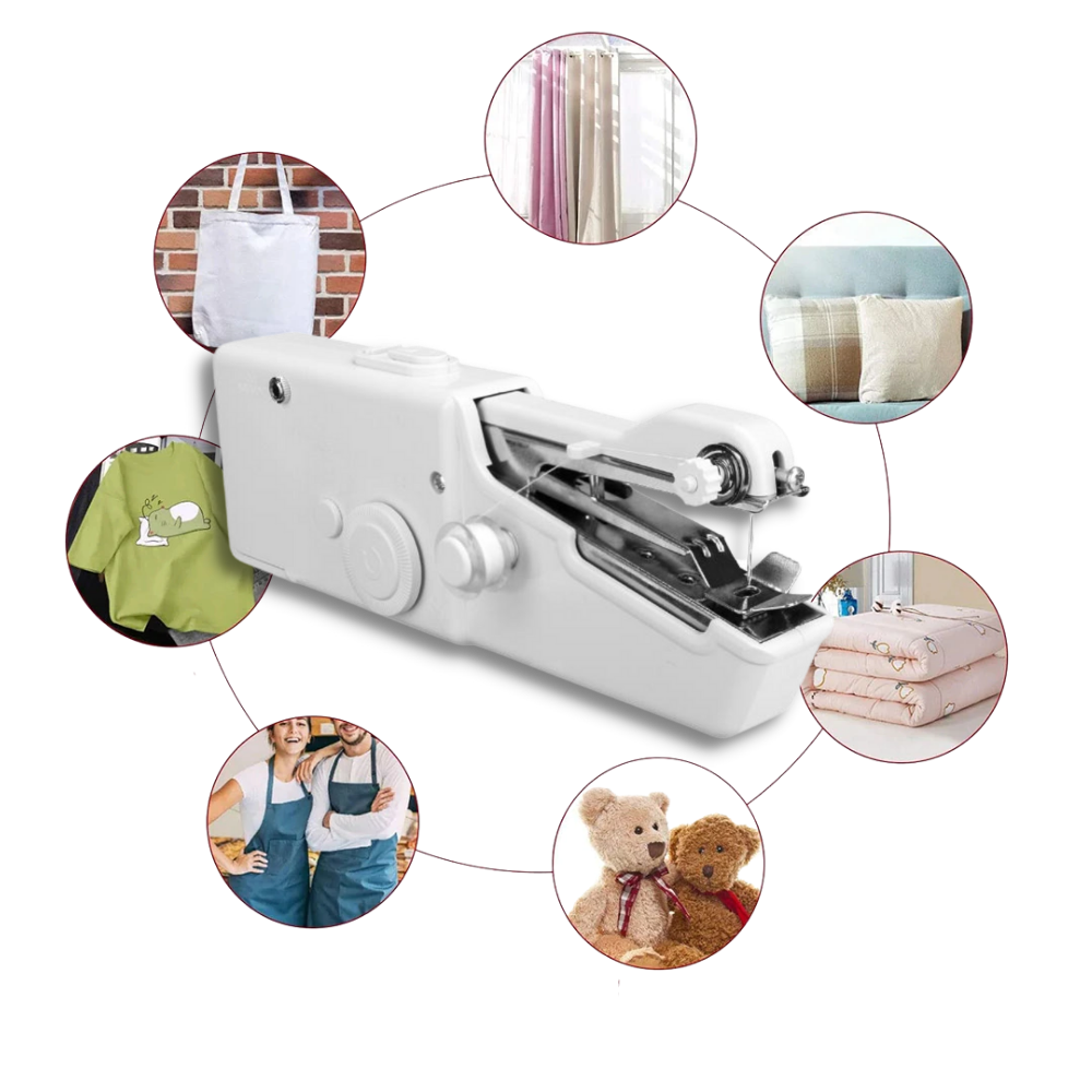 Máquina de costura portátil Ywlanda com kit de costura para hobbies criativos, fácil de usar e ideal para projetos manuais.