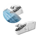 Máquina de costura portátil Ywlanda com kit de costura para hobbies criativos, ideal para projetos de artesanato e costura caseira.