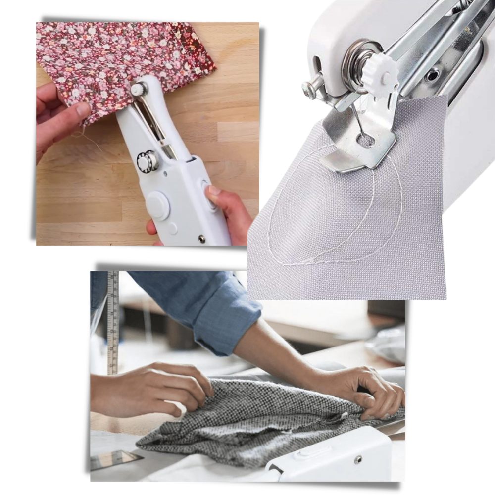 Máquina de costura portátil Ywlanda com kit de costura para artesanato e hobbies criativos, ideal para projetos DIY.