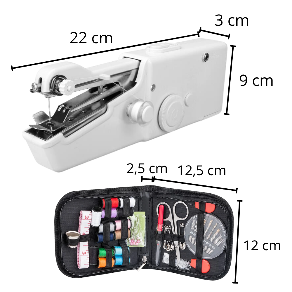 Máquina de costura portátil Ywlanda com kit de costura para projetos de artesanato e costura criativa.