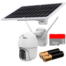 Câmera de segurança exterior Yzhm com energia solar, câmera Wi-Fi para vigilância ao ar livre, resistente às condições climáticas.
