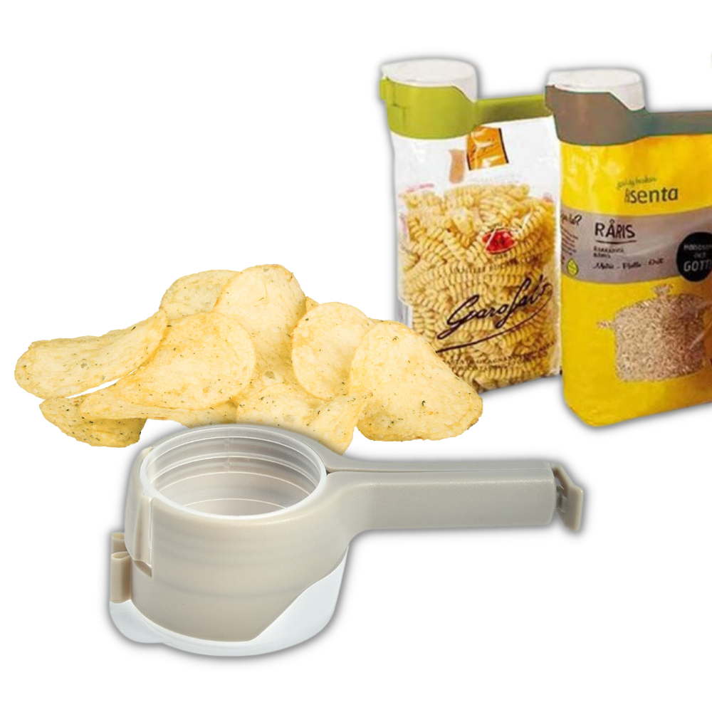 Conjunto de 2 clipes verdes para sacos alimentares com tampas da marca Zavarea, acessórios de armazenamento de alimentos.