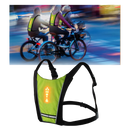 Gilet de cyclisme réfléchissant à LED Zedwell, signalétique de danger et d'avertissement pour sécurité à vélo.