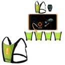 Colete de ciclismo refletente com LED da Zedwell, sinalização de perigo e aviso para maior segurança na bike.