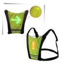Colete de ciclismo refletivo com LED da Zedwell, sinalização de perigo e aviso para maior segurança nas pedaladas.