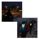 Colete de ciclismo refletente com LED da Zedwell, sinalização de perigo e aviso para maior segurança em passeios de bicicleta.