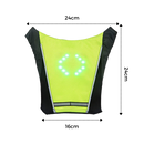 Gilet de cyclisme réfléchissant à LED Zedwell avec signalétique de danger pour sécurité sur la route.