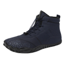 Sapatos de caminhada Ownshoe impermeáveis com sola plana, azul, ideais para trilhas e aventuras ao ar livre.