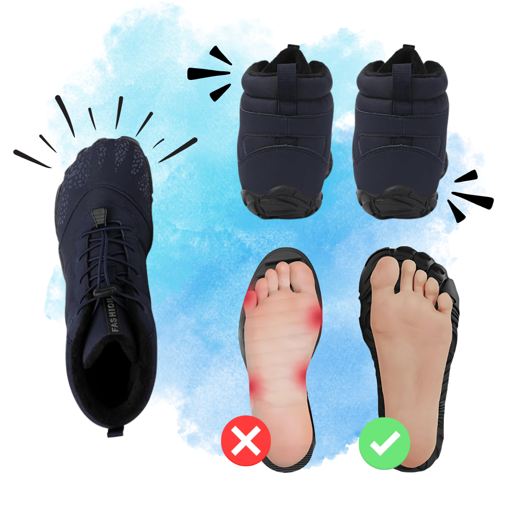 Sapatos de caminhada Ownshoe impermeáveis com sola plana, ideal para trilhas e aventuras ao ar livre.