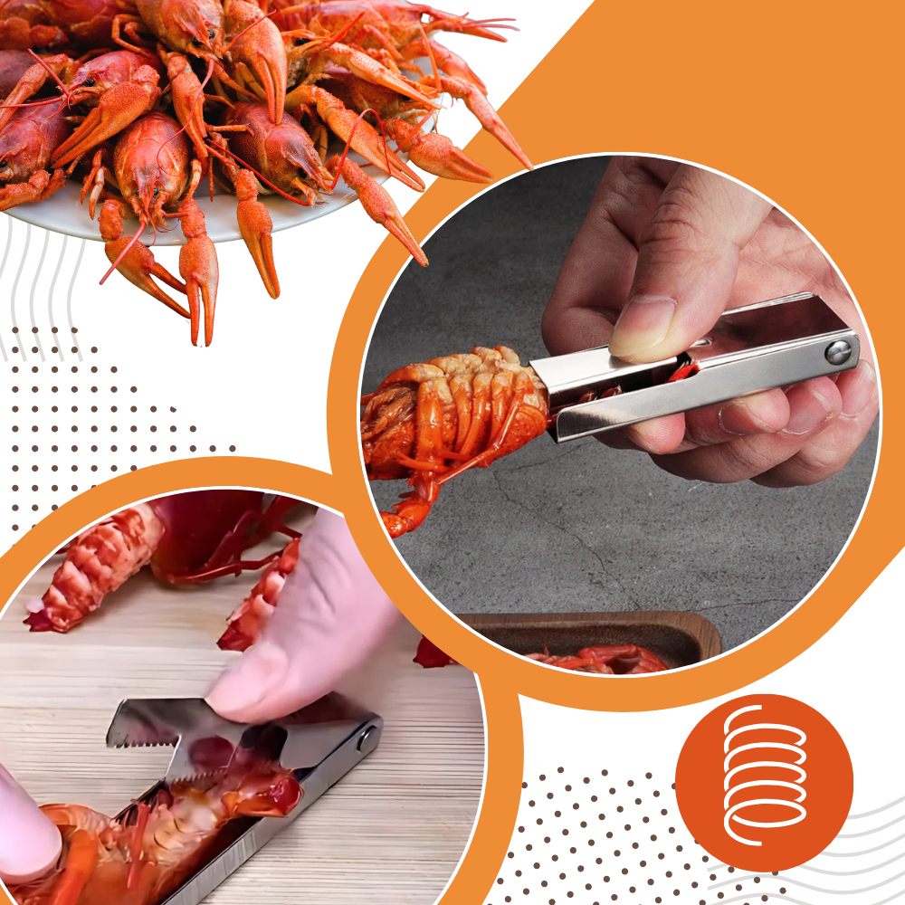 Éplucheur de écrevisses Zgrdhw, utensílio de cozinha para remover cascas de crustáceos com facilidade.