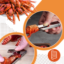 Éplucheur de écrevisses Zgrdhw, utensílio de cozinha para remover cascas de crustáceos com facilidade.