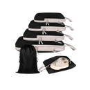 Conjunto de 6 organizadores de bagagem Egdank, sacos de compressão preto para facilitar arrumação e economia de espaço.