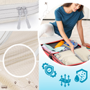 Organizador de bagagem Egdank com compartimentos de compressão para organização eficiente de roupas e acessórios em viagem.